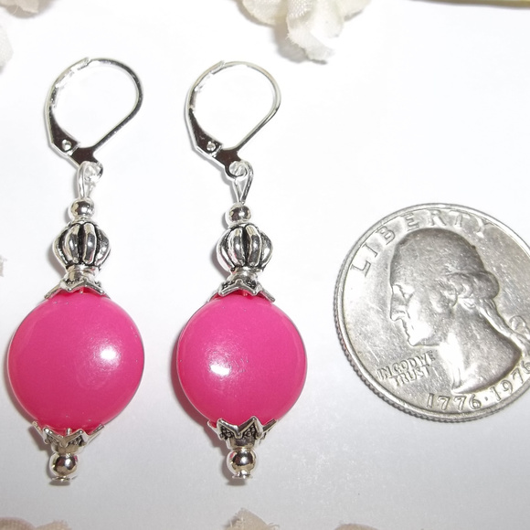 Hot Pink Earrings Handmade Colorful Set NWT 5033 - Picture 2 of 10